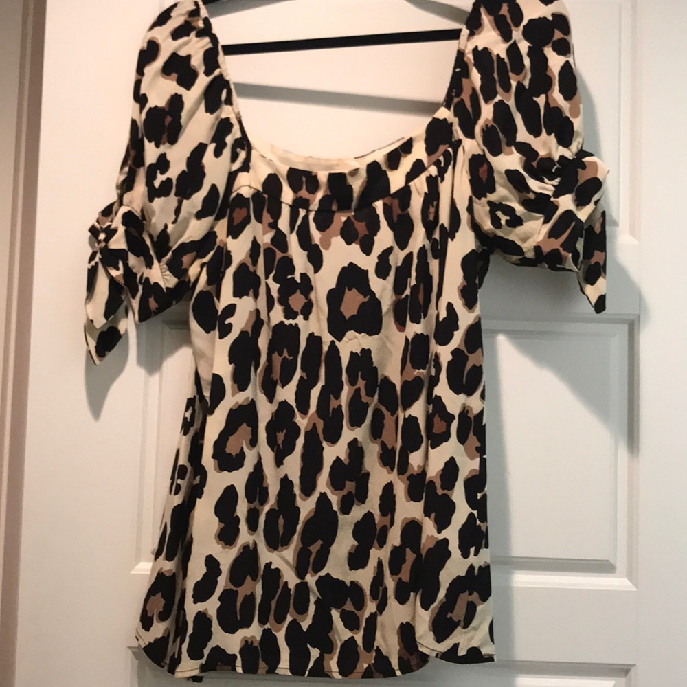 Nanette Lepore cheetah top silk